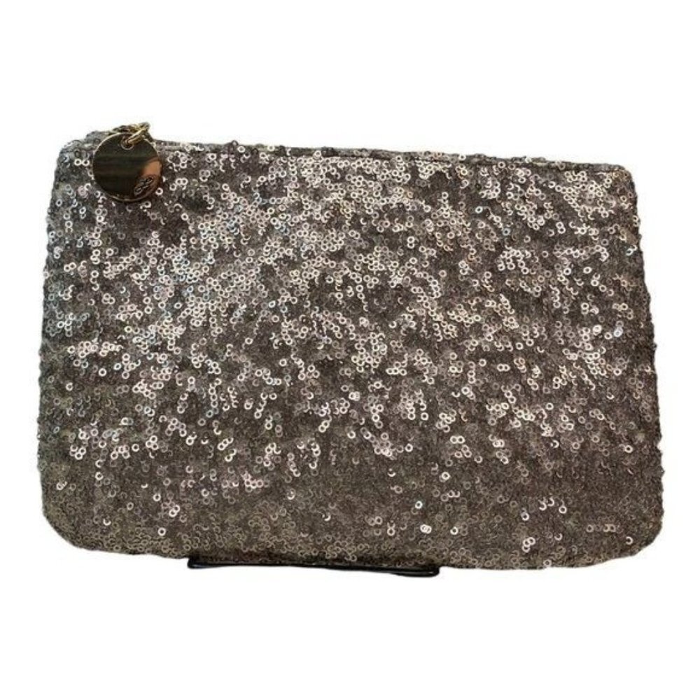 The Limited Silver Sequin Clutch
